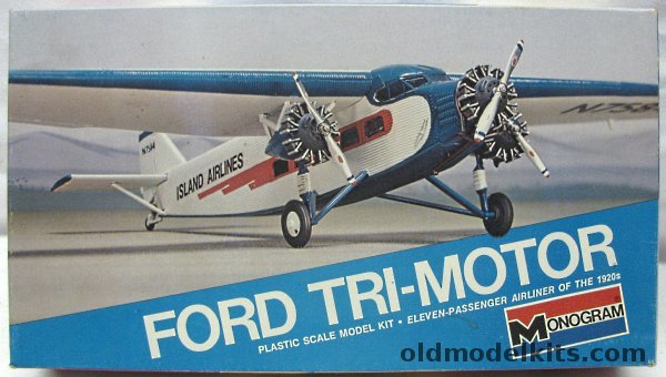 Monogram 1/77 Ford Tri-Motor Island Airways (Trimotor), 7592 plastic model kit